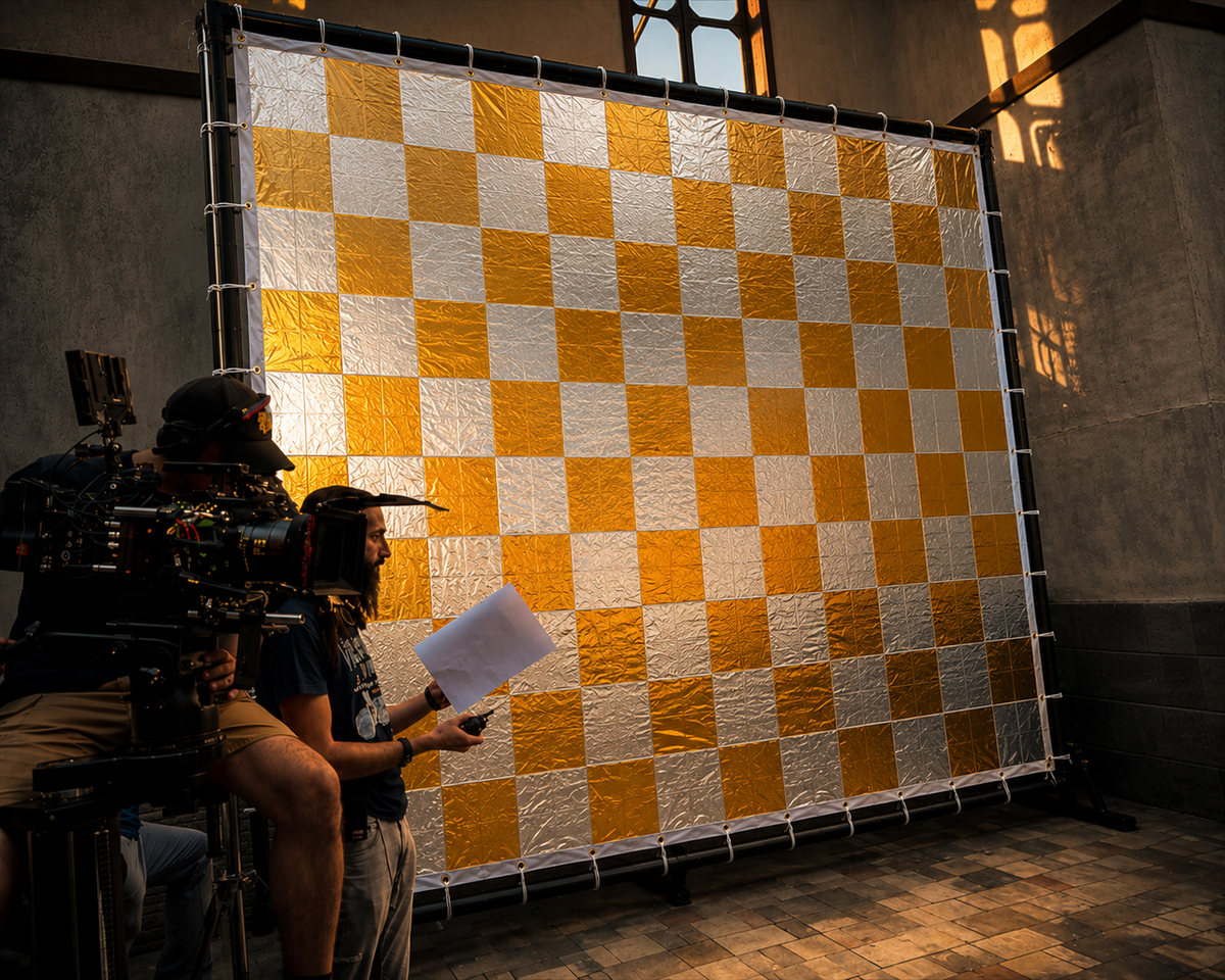 Checkerboard Gold Silver