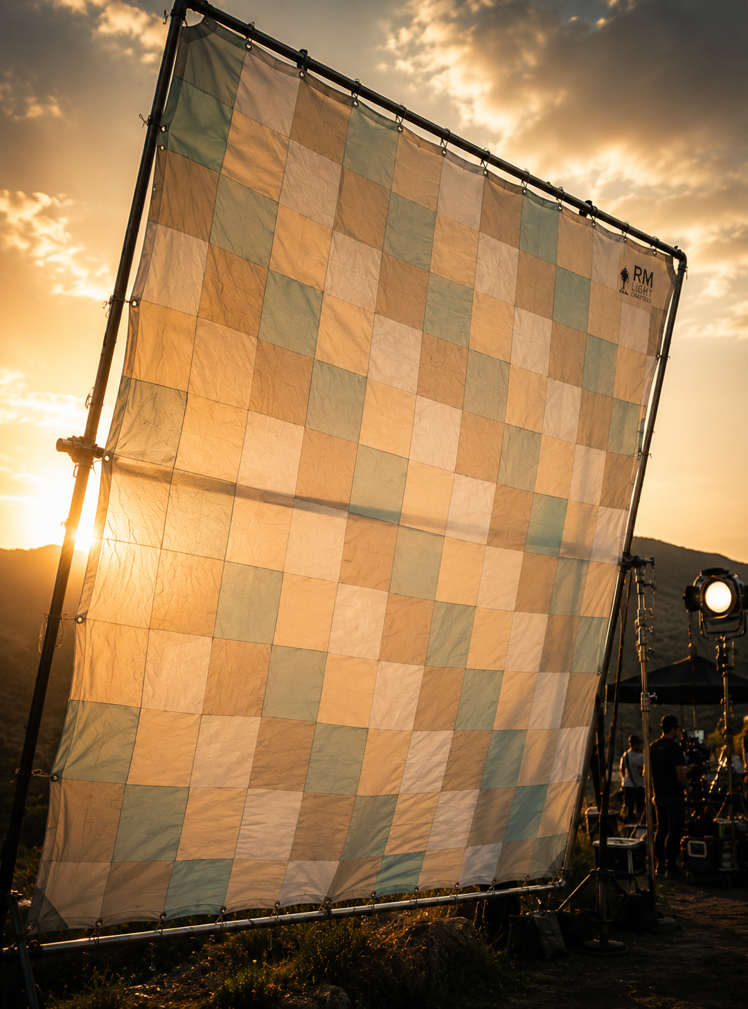 Amber Muslin Checkerboard