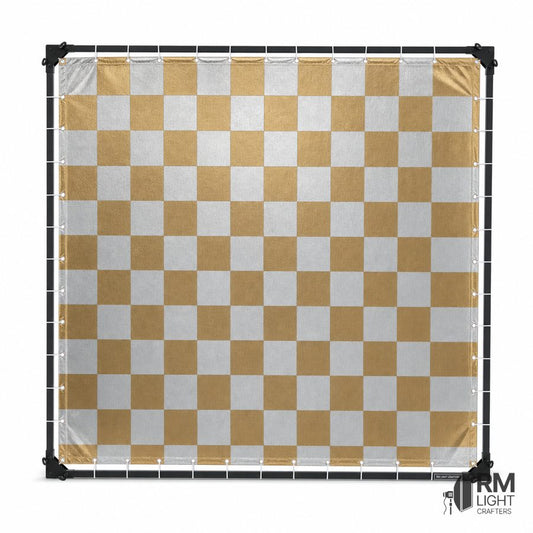 Checkerboard Gold Silver Printed