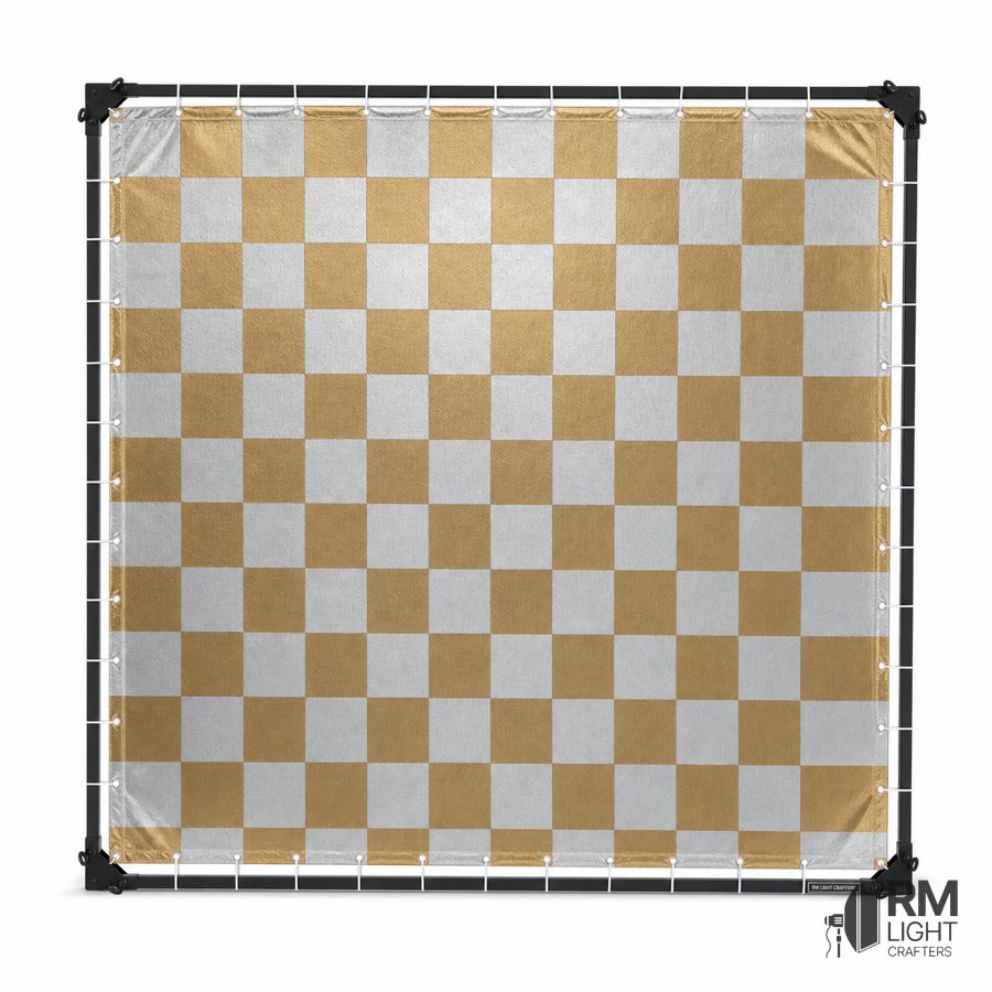 Checkerboard Gold Silver