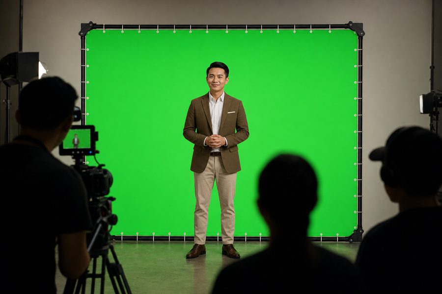 Blue Green Digital Screen