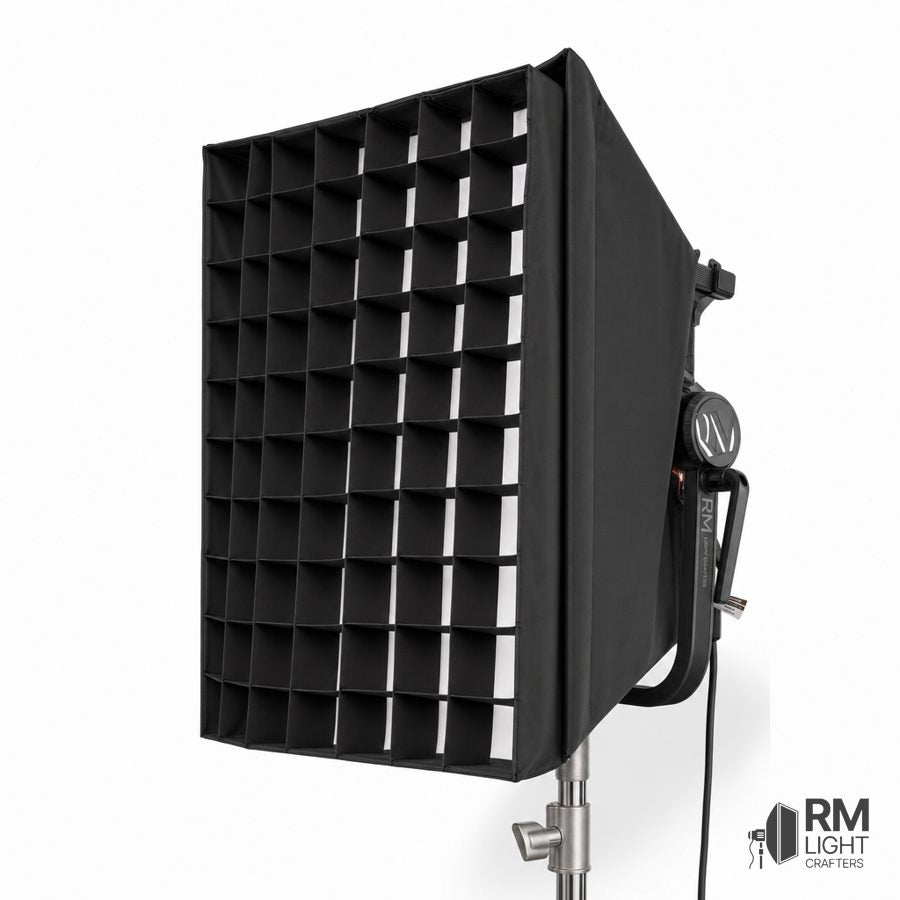 Fitted Softbox — Grid + Diffusion